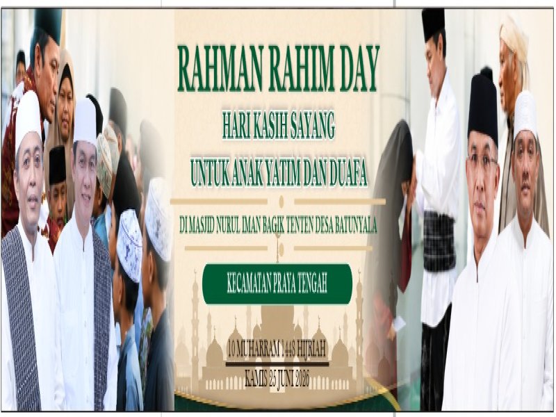 "Rahman Rahim Day 2026: Bupati Lombok Tengah Serahkan Santunan kepada 300 Anak Yatim di Praya Tengah"